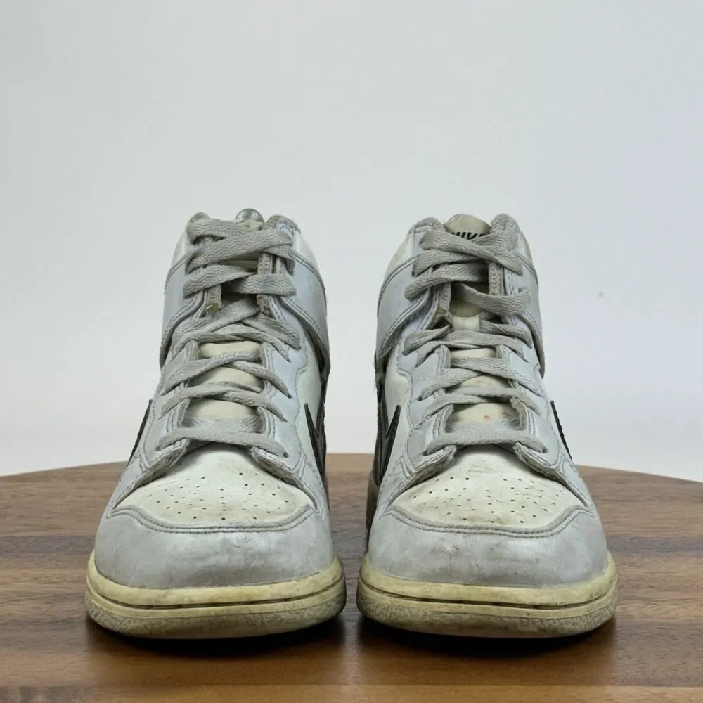 Big Kids Nike Dunk High Football Gray Athletic Sneakers Shoes Size 2‎ Y GUC